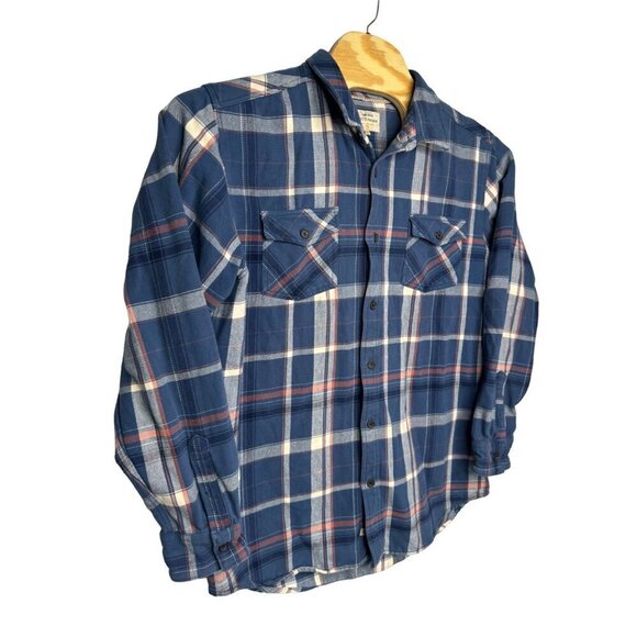 Quicksilver Waterman Collection Flannel Long Sleeve Shirt Tailored Fit SZ XL - Picture 2 of 12